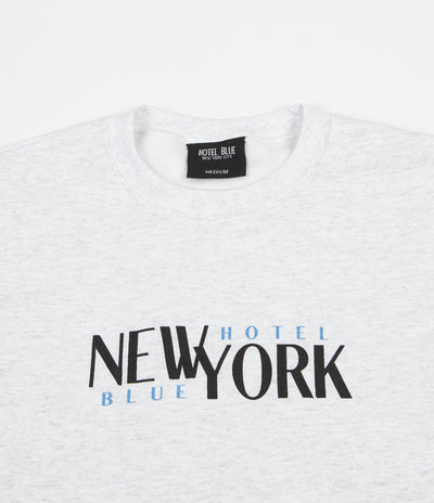 Hotel Blue Stacks Crewneck Sweatshirt - Silver Grey