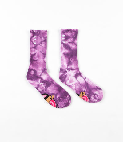 HUF Acid Crew Socks - Purple Tie Dye