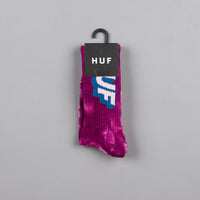 HUF Aid Crew Socks - Purple thumbnail
