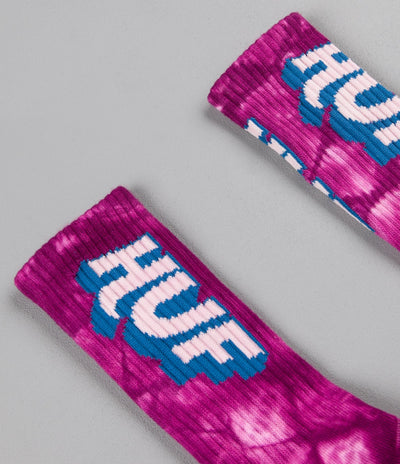 HUF Aid Crew Socks - Purple