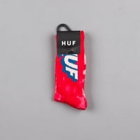 HUF Aid Crew Socks - Red thumbnail