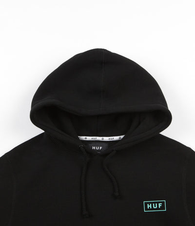 HUF Bar Logo Hooded Sweatshirt - Black