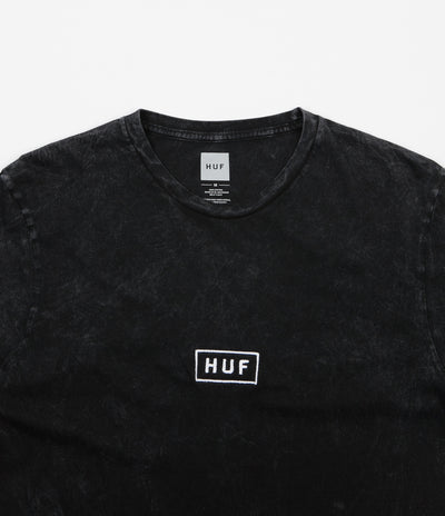 HUF Bar Logo Overdye Mineral Wash T-Shirt - Black