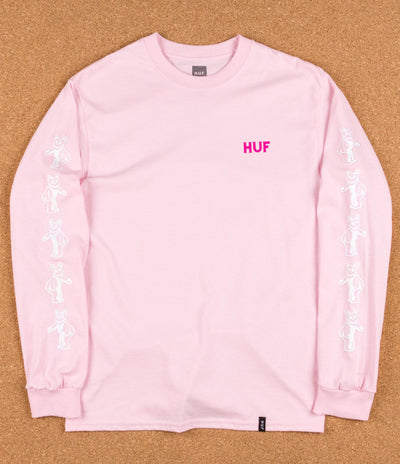 HUF Bear UV Long Sleeve T-Shirt - Pink