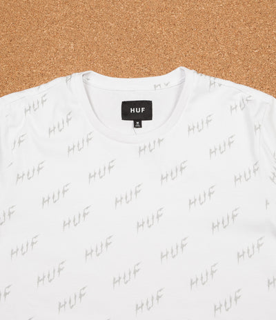 HUF Bolt All-Over Long Sleeve T-Shirt - White