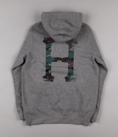 HUF Muted Military Classic H Hooded Sweatshirt - Grey Heather