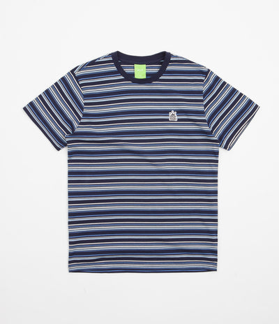 HUF Crown Stripe Knit T-Shirt - Indigo