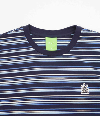 HUF Crown Stripe Knit T-Shirt - Indigo