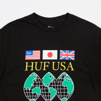 HUF Global Domination Long Sleeve T-Shirt - Black thumbnail