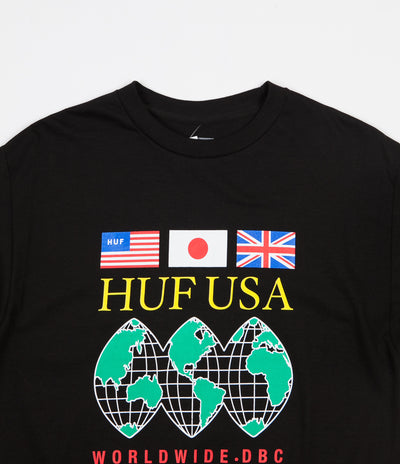 HUF Global Domination Long Sleeve T-Shirt - Black