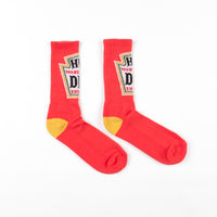 HUF Ketchup Crew Socks - Red thumbnail