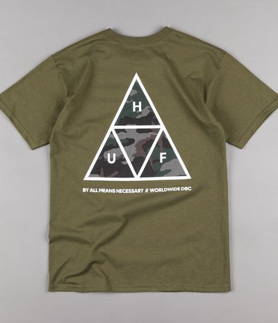 HUF Muted Military Triple Triangle T-Shirt - Military