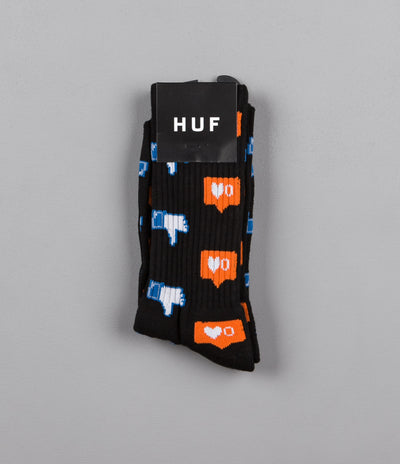HUF No Friends Crew Socks - Black