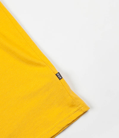 HUF Overdyed Bar Logo T-Shirt - Mustard