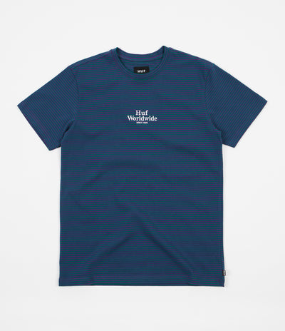HUF Royale Stripe Short Sleeve Shirt - Jade / Purple