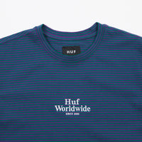 HUF Royale Stripe Short Sleeve Shirt - Jade / Purple thumbnail