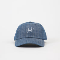 HUF Script Chambray Curved Visor 6 Panel Cap - Blue thumbnail