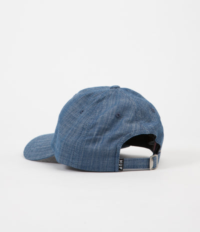 HUF Script Chambray Curved Visor 6 Panel Cap - Blue