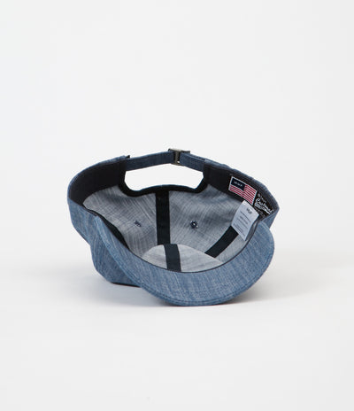 HUF Script Chambray Curved Visor 6 Panel Cap - Blue