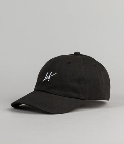 HUF Script Logo Cap - Black / White