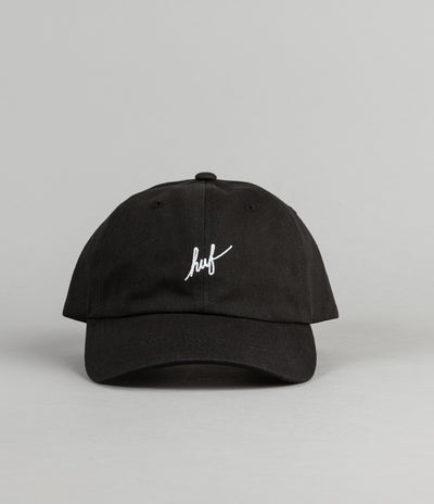HUF Script Logo Cap - Black / White