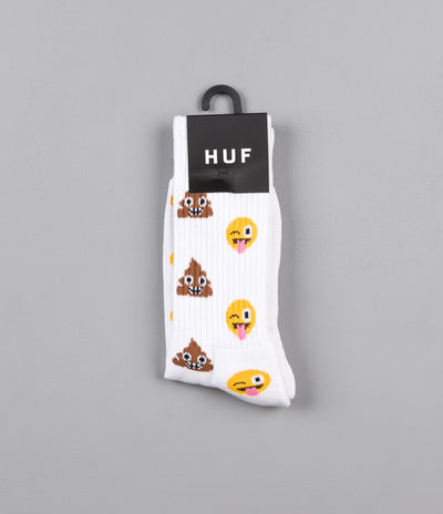 HUF Shit Head Crew Socks - White