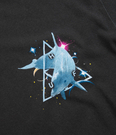 HUF Space Dolphins Washed T-Shirt - Black