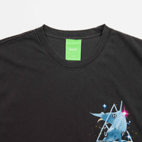 HUF Space Dolphins Washed T-Shirt - Black thumbnail