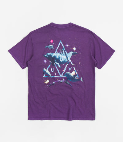 HUF Space Dolphins Washed T-Shirt - Purple