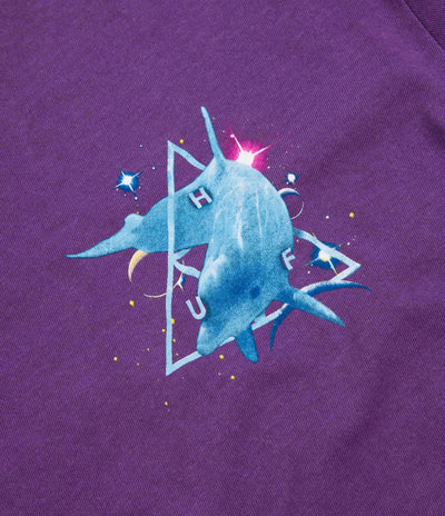 HUF Space Dolphins Washed T-Shirt - Purple