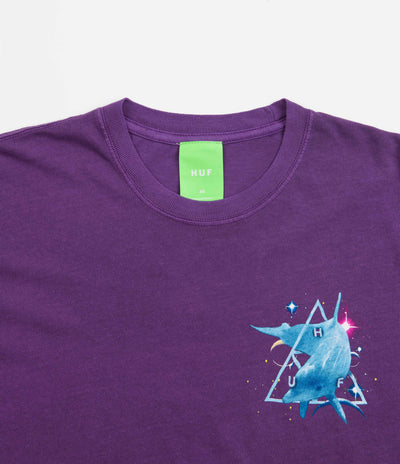HUF Space Dolphins Washed T-Shirt - Purple