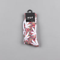 HUF Streaky Plantlife Crew Socks - Rainbow / White thumbnail
