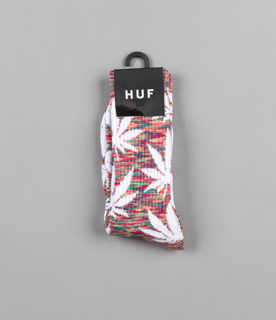 HUF Streaky Plantlife Crew Socks - Rainbow / White