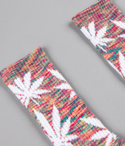 HUF Streaky Plantlife Crew Socks - Rainbow / White