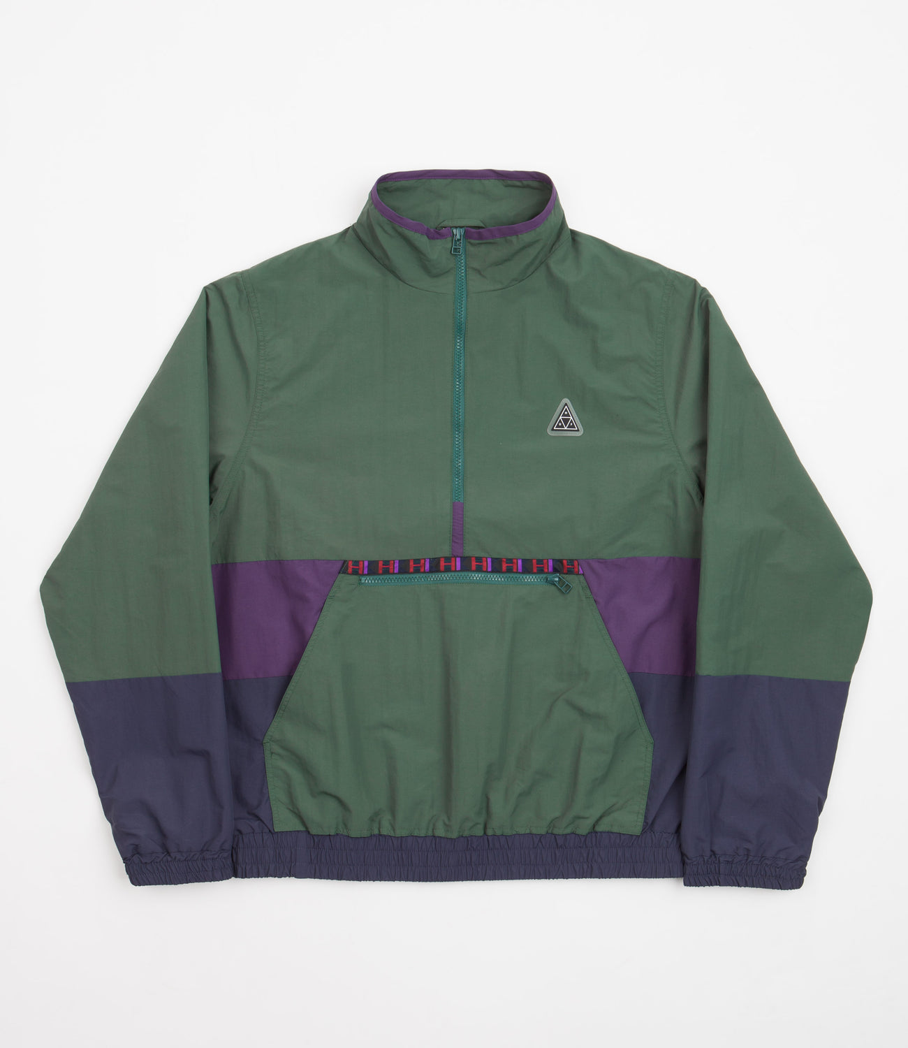 HUF Teton 1 4 Zip Anorak Forest Green Flatspot