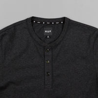 HUF Thompson Long Sleeve Henley Shirt - Black Heather thumbnail