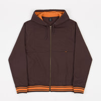 HUF Transit Zip-Up Hoodie - Chocolate Brown thumbnail