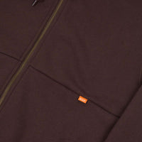 HUF Transit Zip-Up Hoodie - Chocolate Brown thumbnail