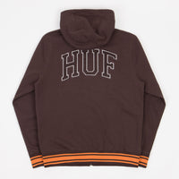 HUF Transit Zip-Up Hoodie - Chocolate Brown thumbnail