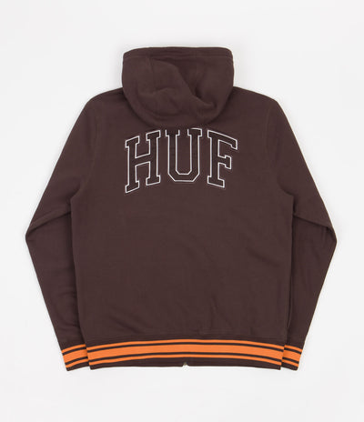 HUF Transit Zip-Up Hoodie - Chocolate Brown