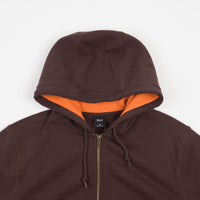 HUF Transit Zip-Up Hoodie - Chocolate Brown thumbnail