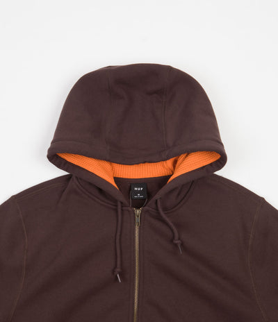 HUF Transit Zip-Up Hoodie - Chocolate Brown