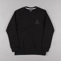 HUF Triple Triangle Crewneck Sweatshirt - Black / Grey thumbnail