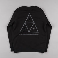 HUF Triple Triangle Crewneck Sweatshirt - Black / Grey thumbnail