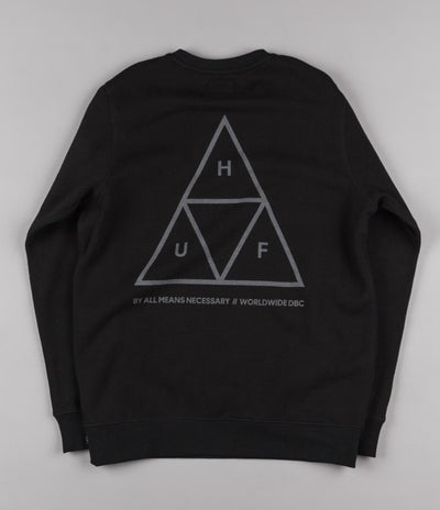 HUF Triple Triangle Crewneck Sweatshirt - Black / Grey