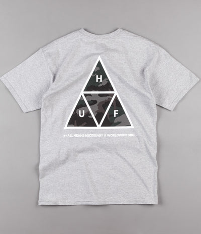 HUF Muted Military Triple Triangle T-Shirt - Grey Heather