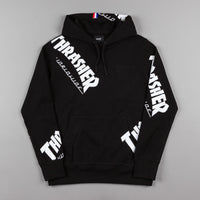 HUF x Thrasher TDS Allover Hooded Sweatshirt - Black thumbnail