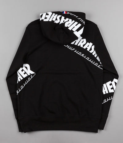 HUF x Thrasher TDS Allover Hooded Sweatshirt - Black