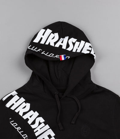 HUF x Thrasher TDS Allover Hooded Sweatshirt - Black