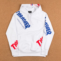 HUF x Thrasher TDS Allover Hooded Sweatshirt - White thumbnail